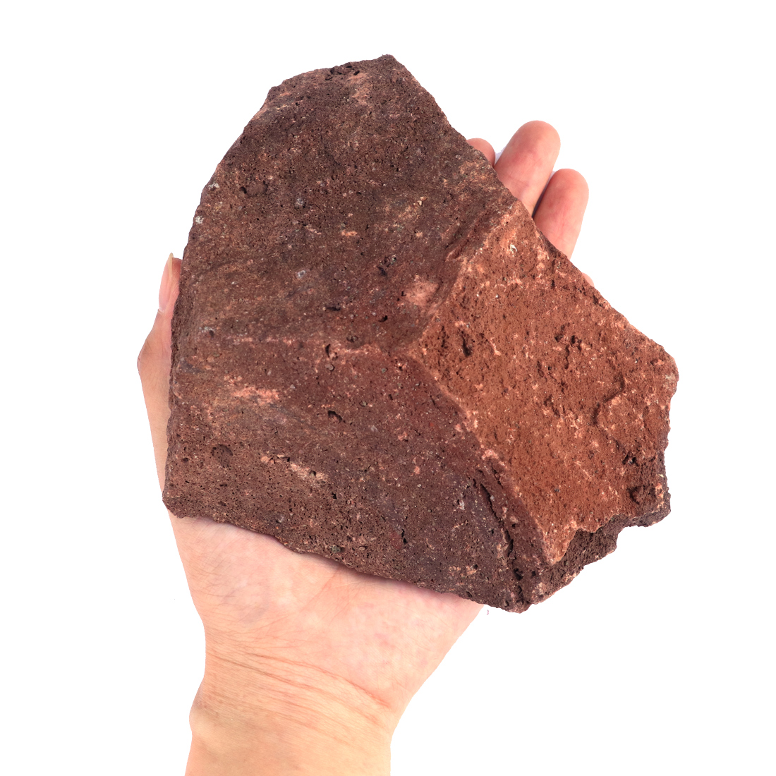 溶岩石 レッド 100-250mm 7kg以上